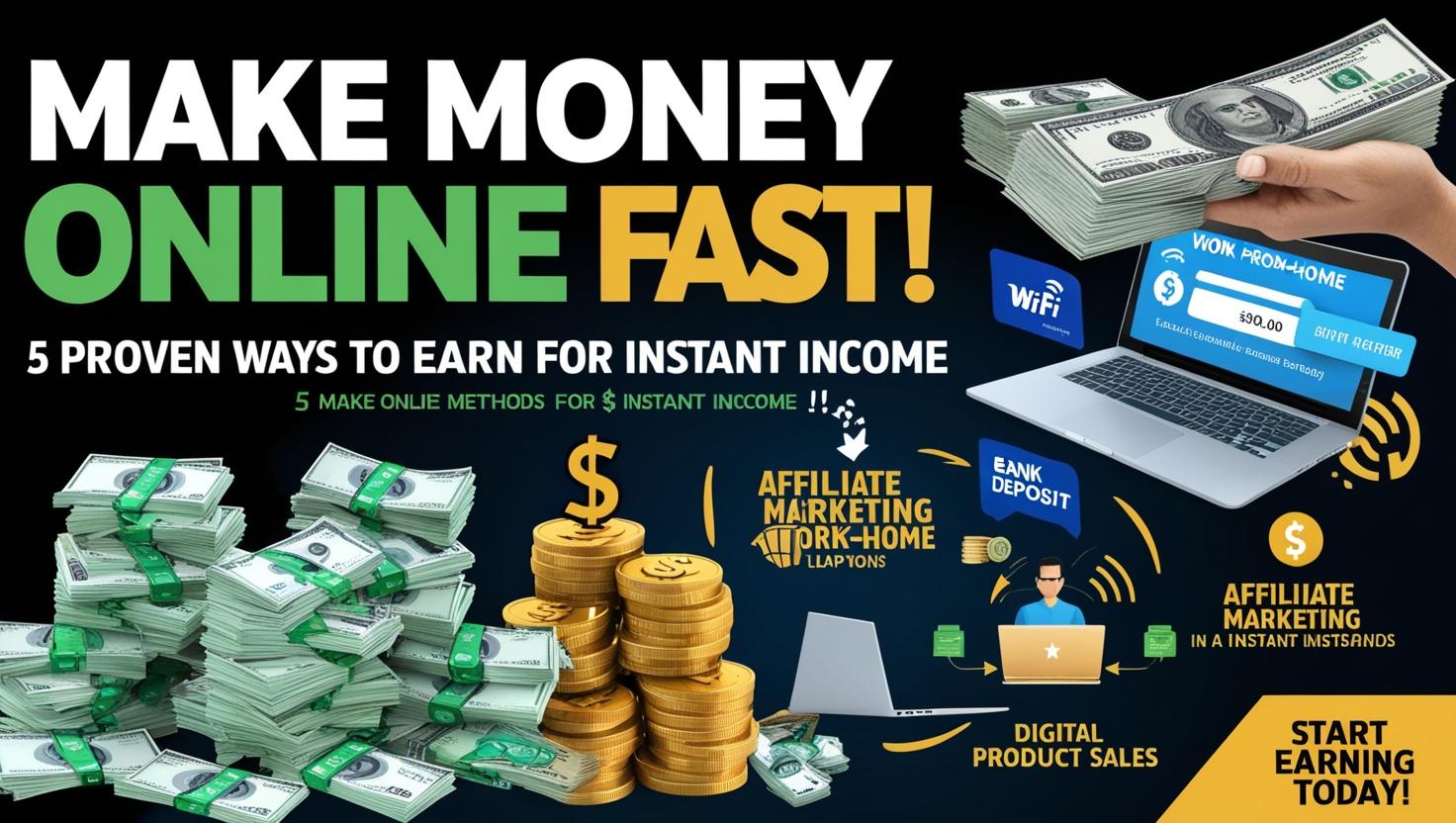 Make Money Online FAST: 5 Proven Methods for Instant Income