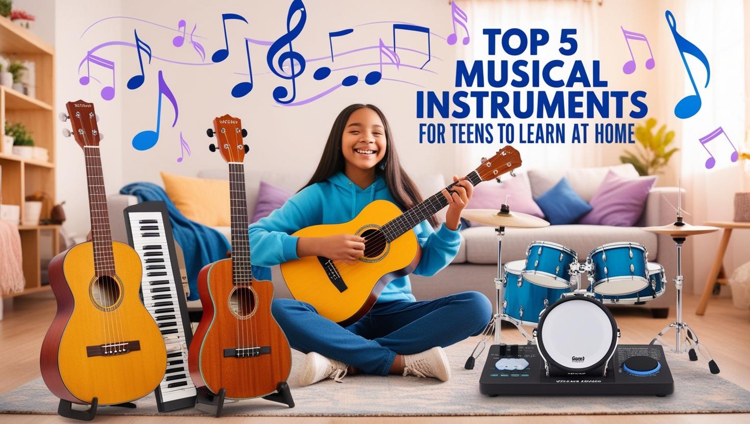 Top 5 Musical Instruments for Teens to Learn at Home
